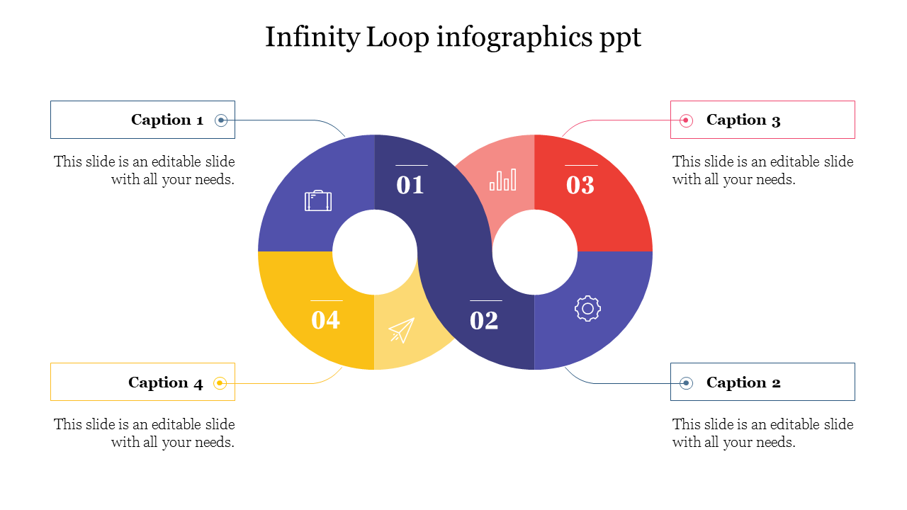 Creative Infinity Loop Infographics PPT Slide Template
